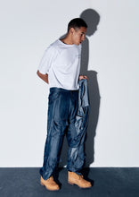 Load image into Gallery viewer, DENIM LOOK CARGO PANTS