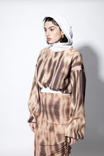 Load image into Gallery viewer, ABSTRACT-PRINT CROPPED HOODIE